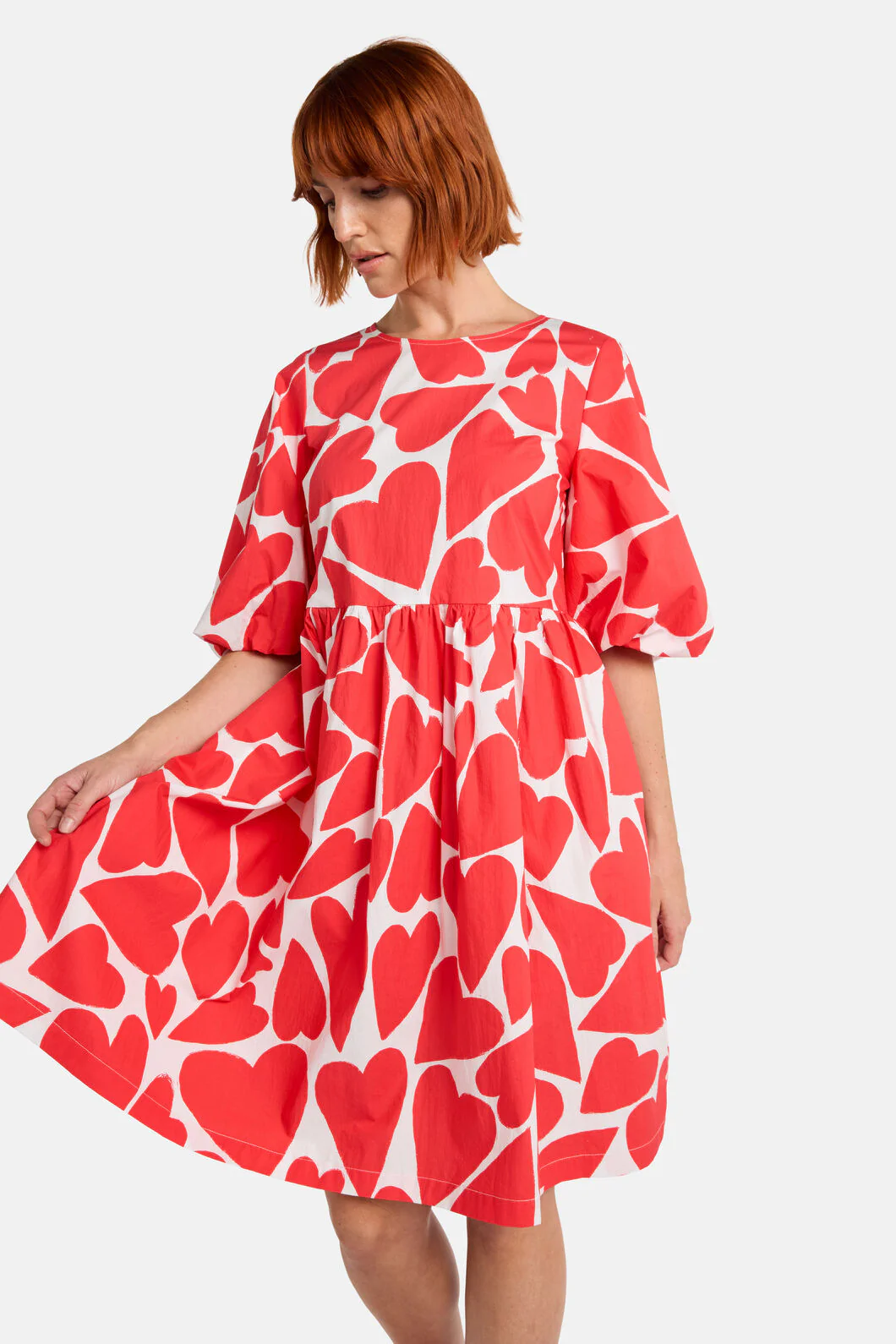 Heartbeat Print Smock Dress - Image 4