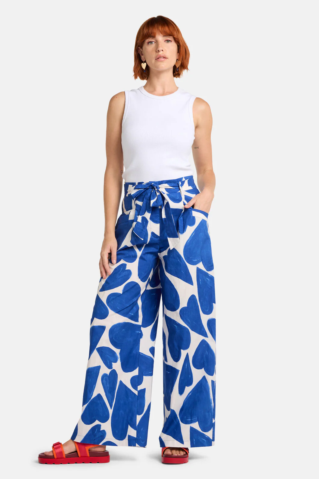 Heartbeat Print Wide Pant