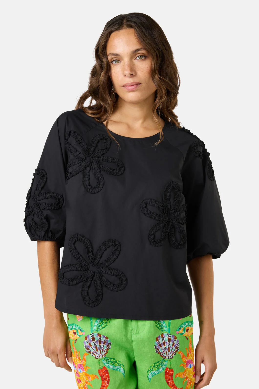 Hi Flower Cotton Top