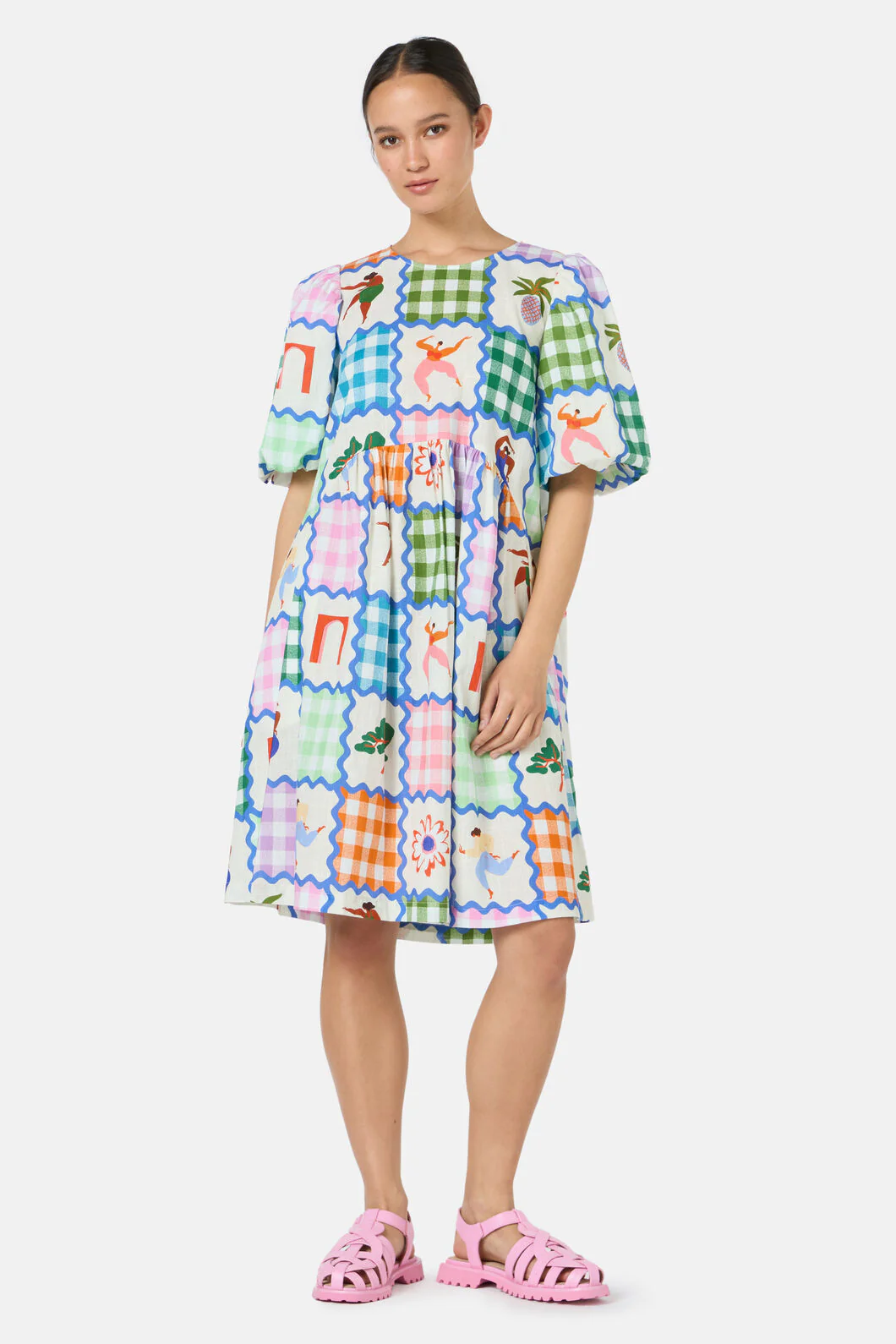 Hidden Paradise Patchwork Dress