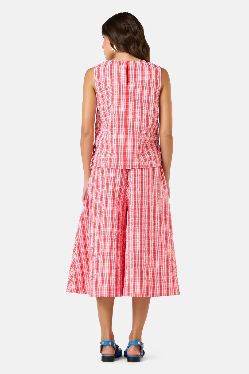 Highland Check Ruched Tank - Image 4