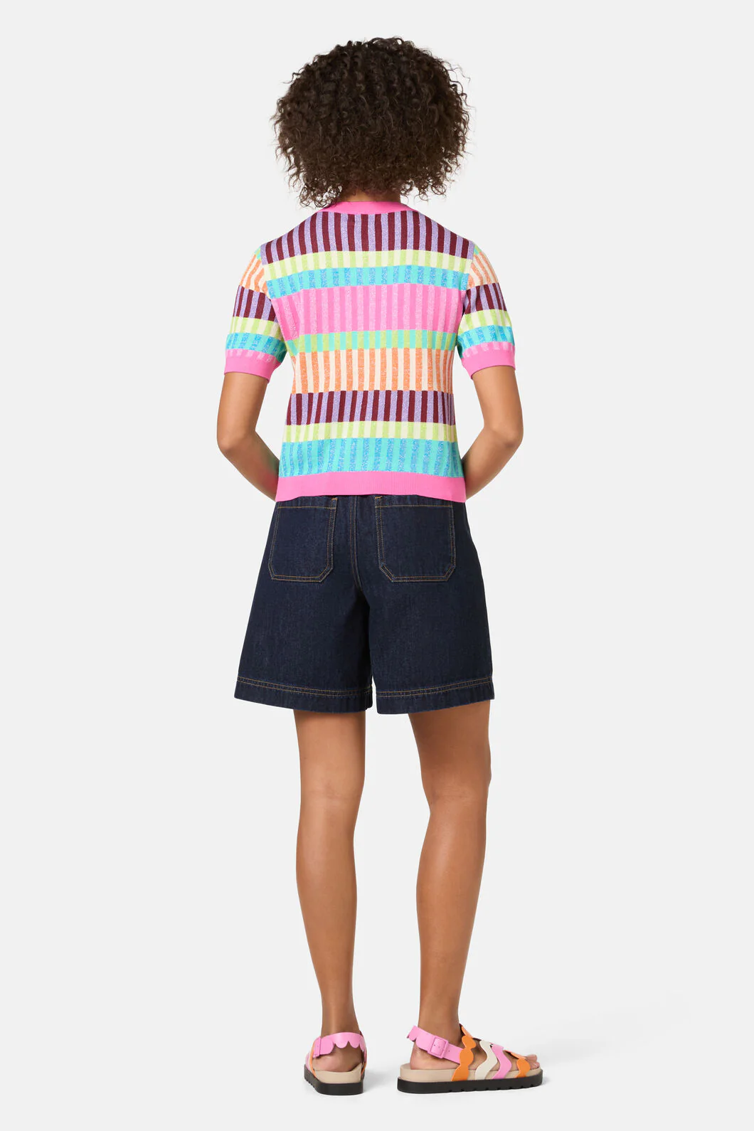 Holiday Stripe Cotton Cardigan - Image 4