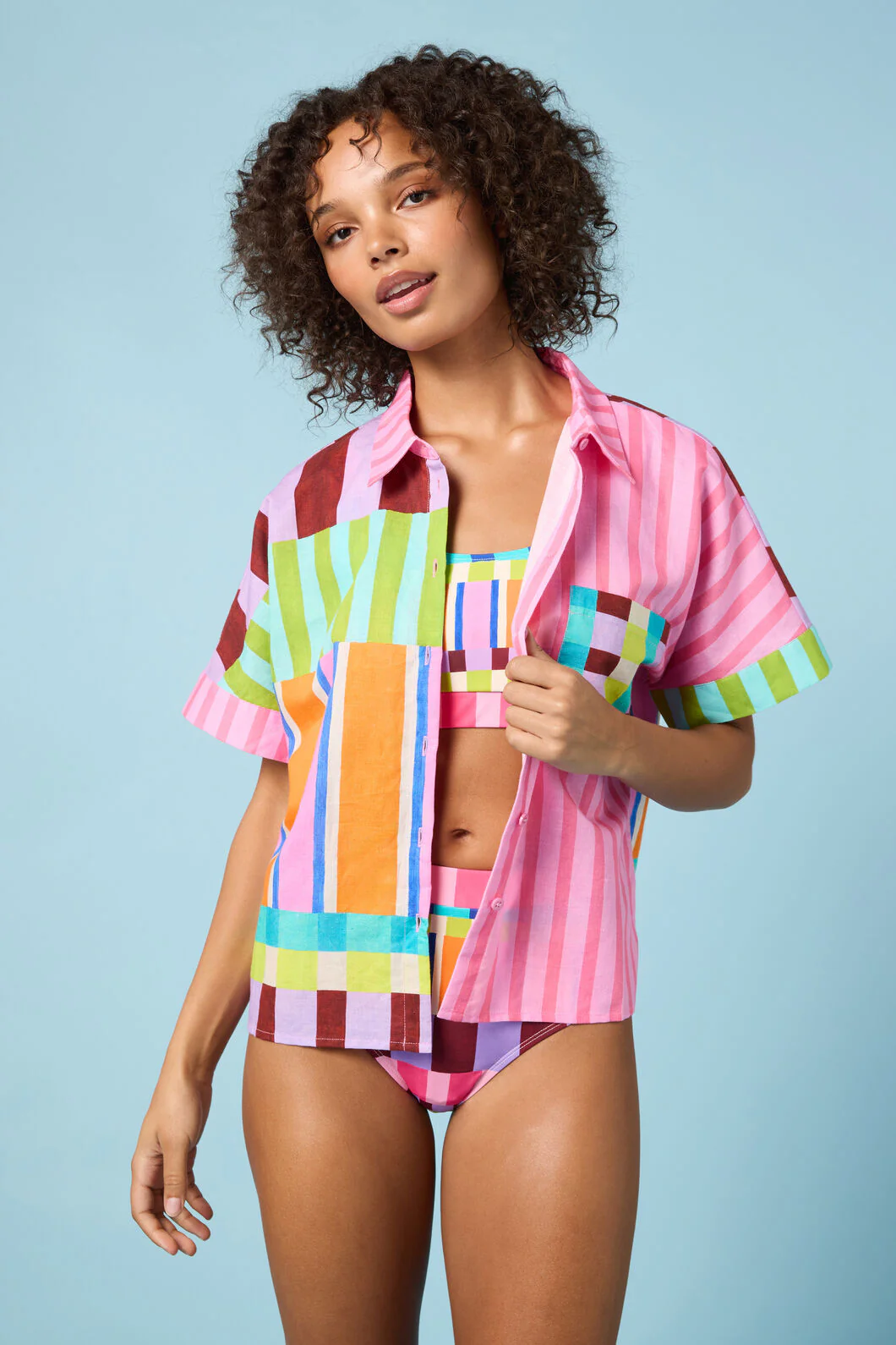 Holiday Stripe Print Shirt