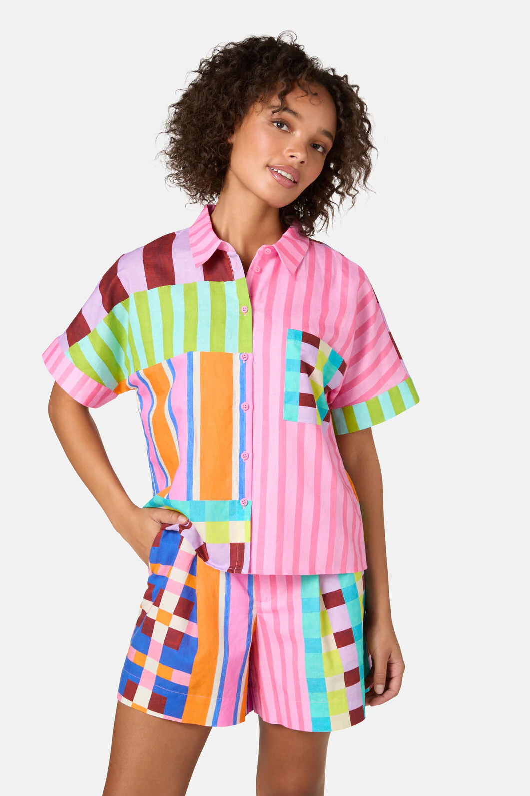 Holiday Stripe Print Shirt - Image 2