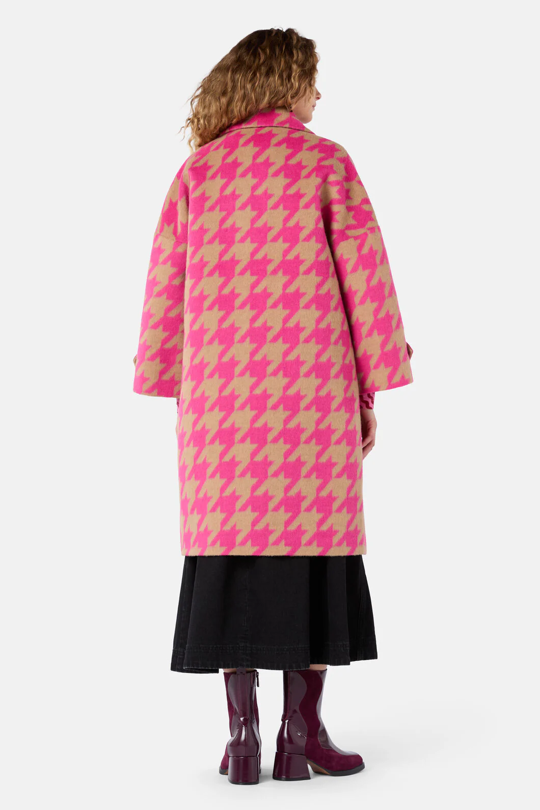 Houndstooth Pink Coat - Image 3