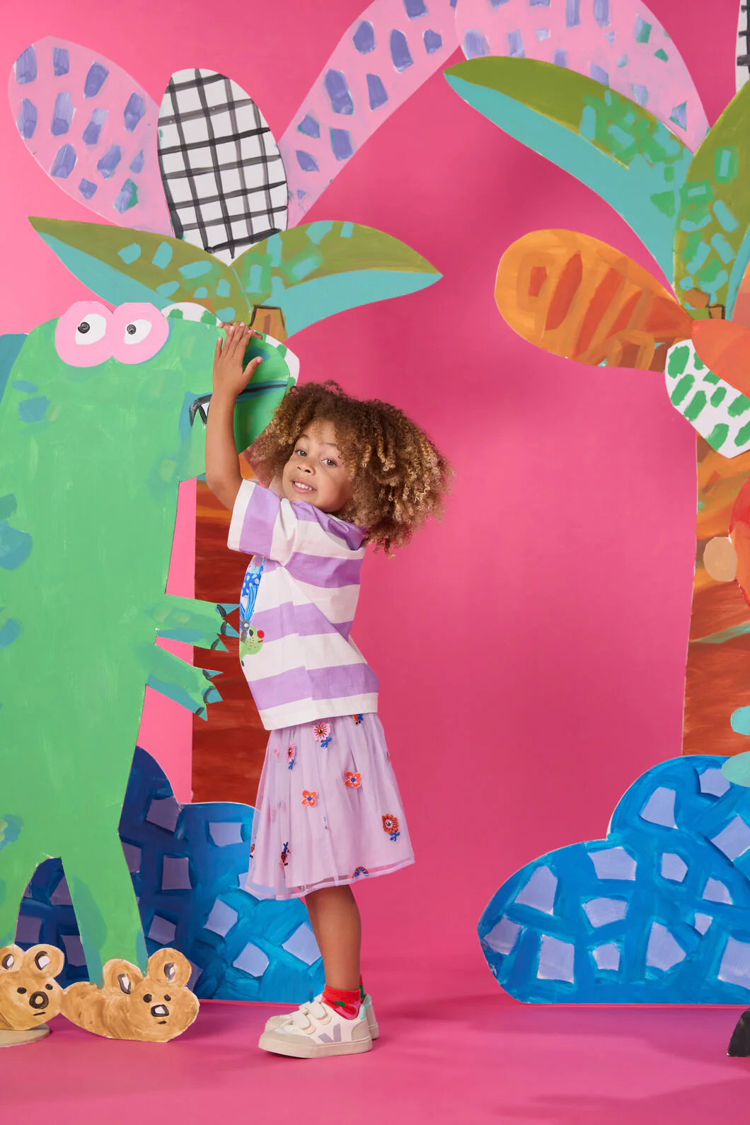 Hyper Embroidery Kids Skirt