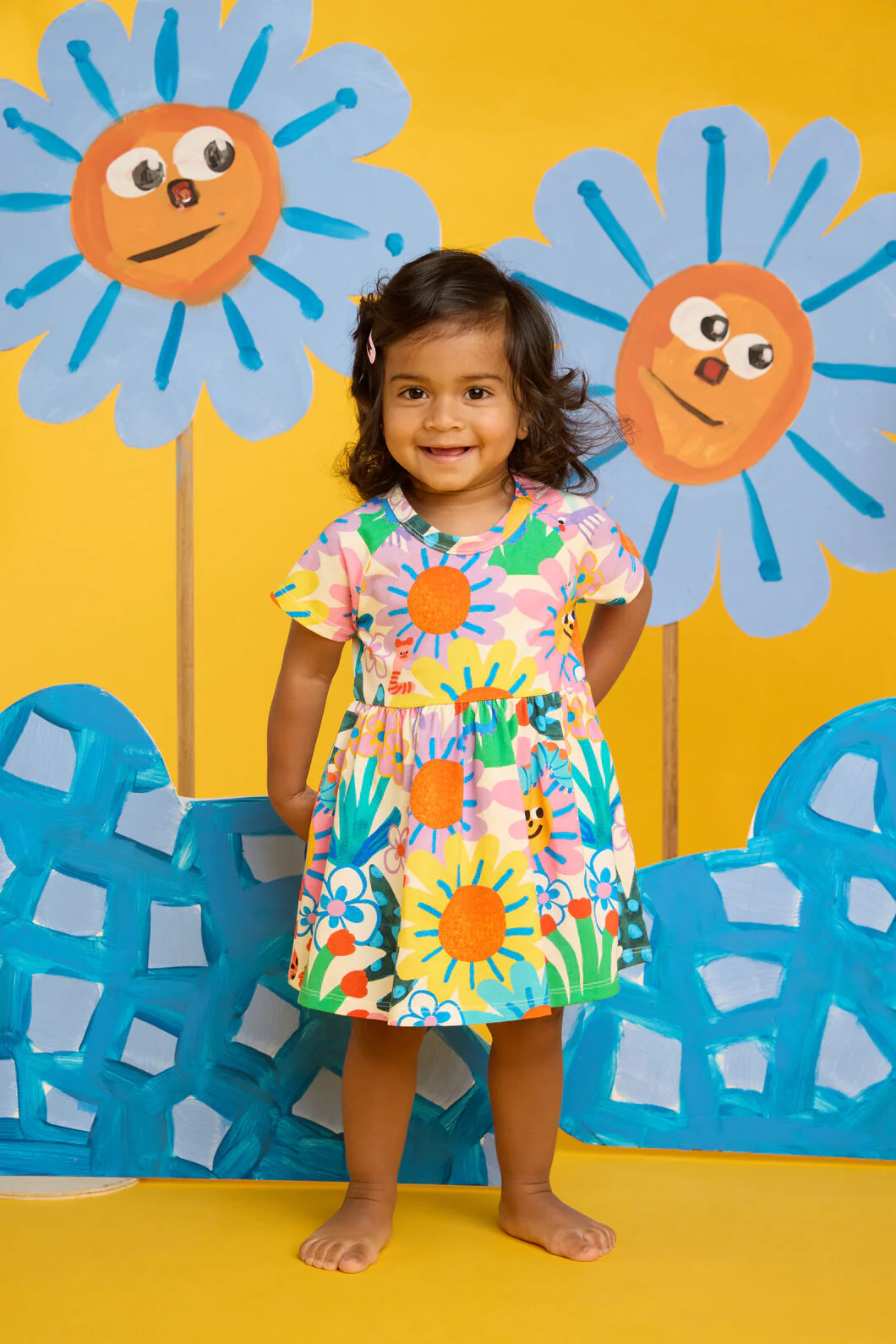 Hyper Floral Baby Dress