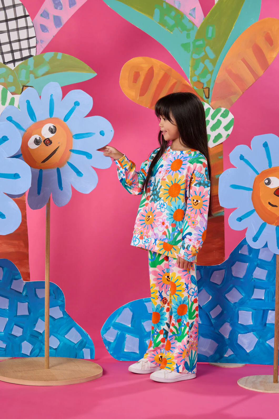 Hyper Floral Kids Sweater