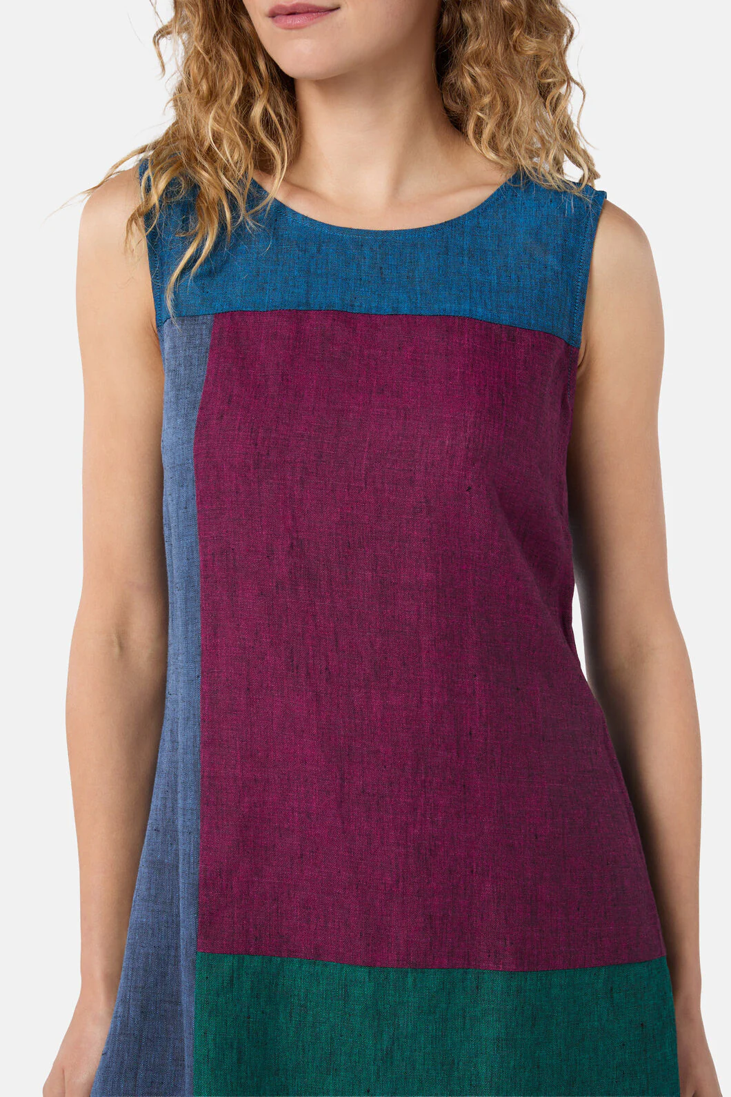 Inky Spliced Linen Dress - Image 6