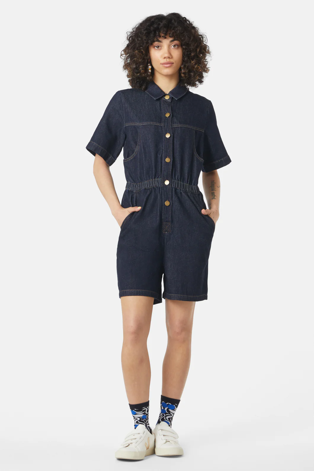 Jenna Indigo Playsuit - Image 2