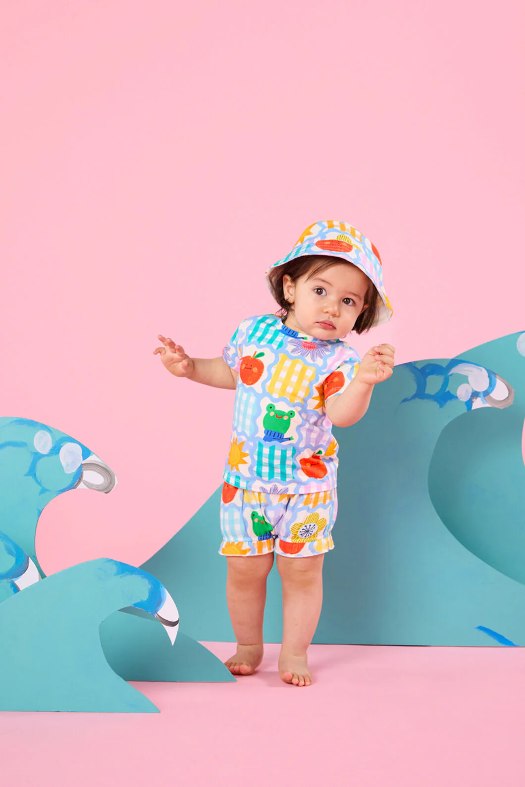 Jumble Check Baby Hat