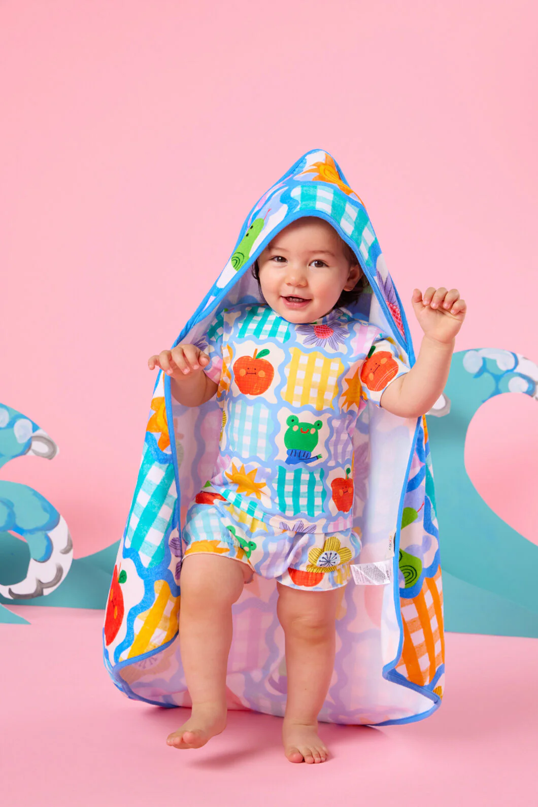 Jumble Check Baby Towel
