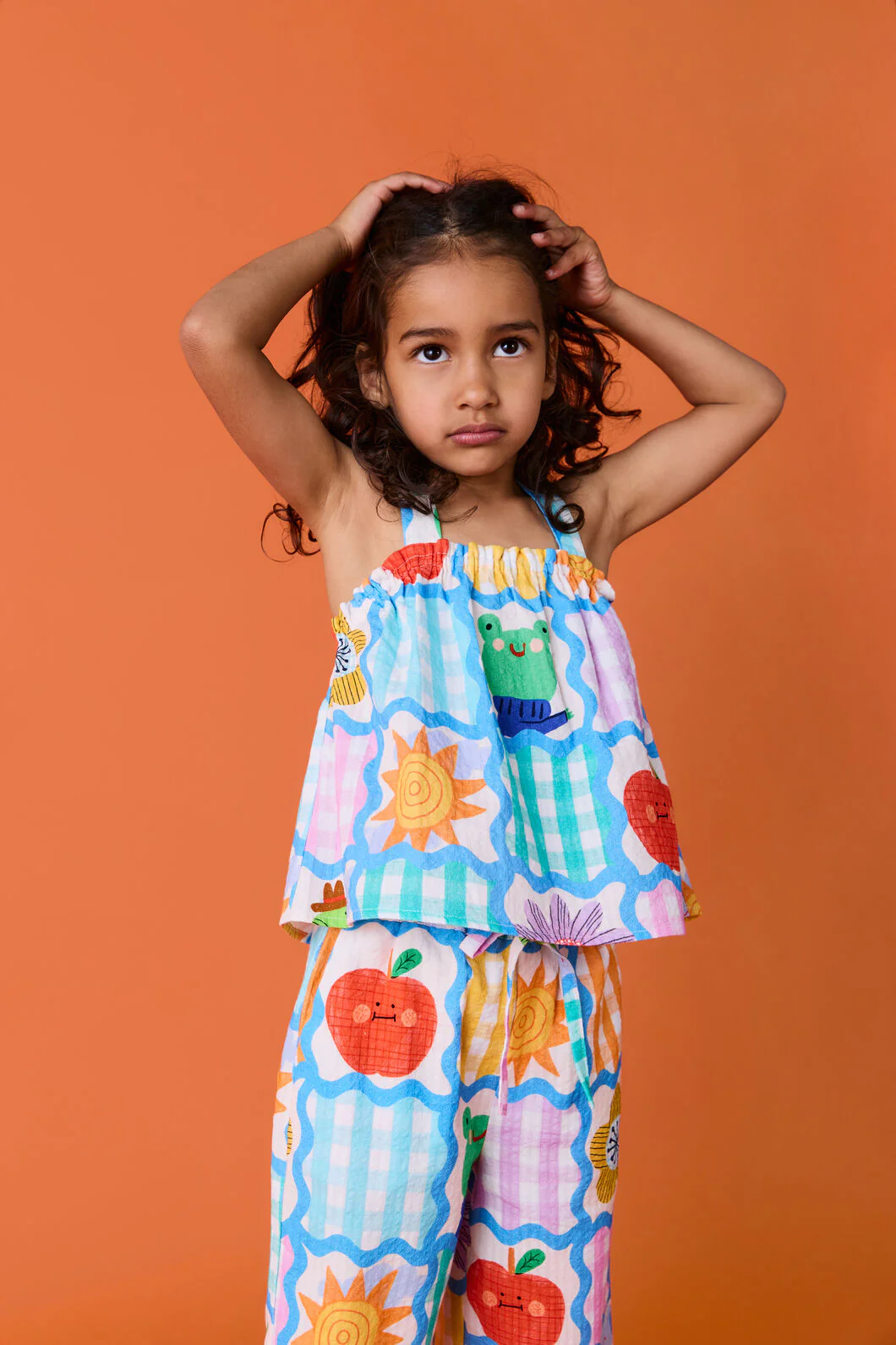 Jumble Check Kids Top