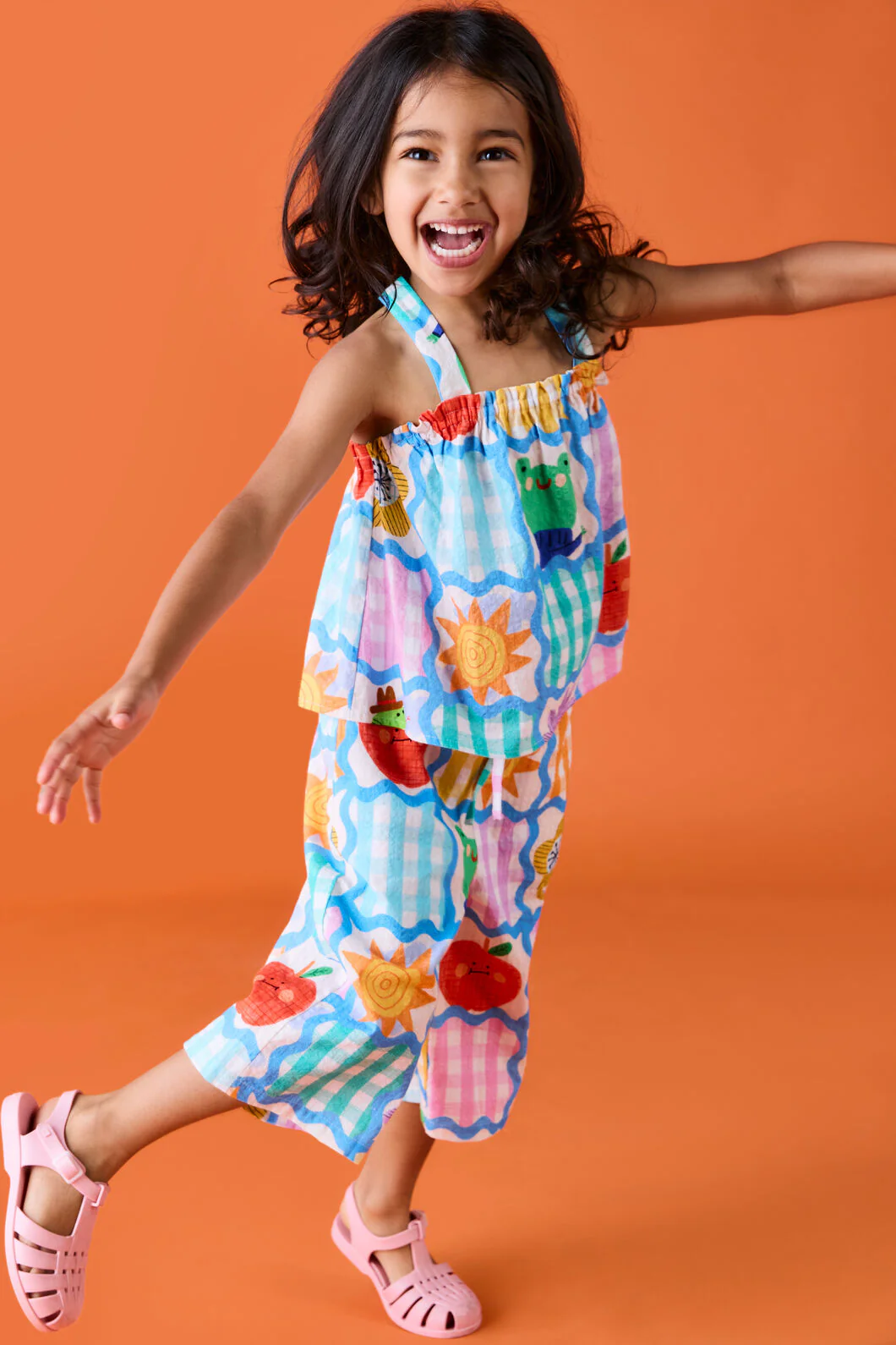 Jumble Check Kids Culotte Pants