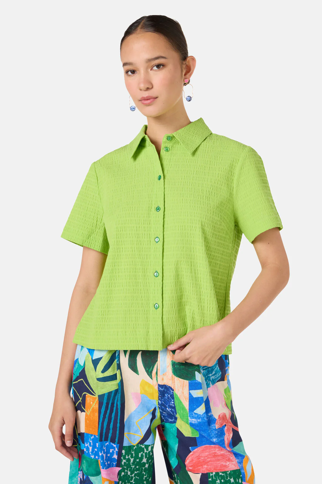 Jungle Seersucker Shirt