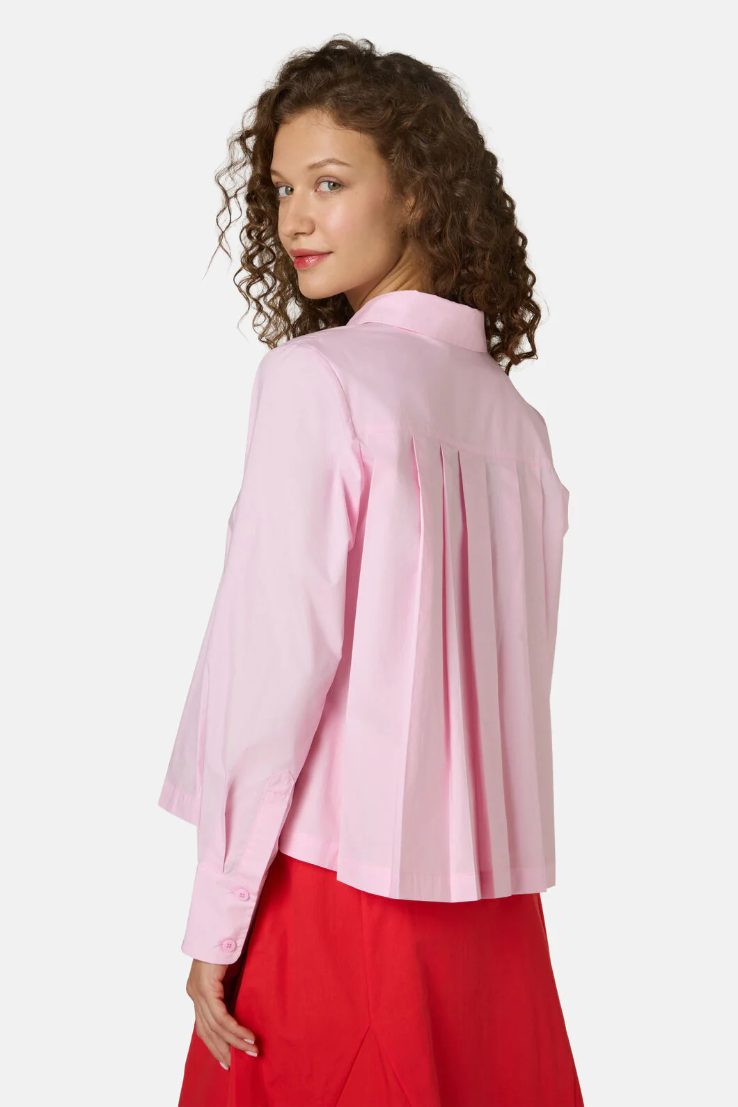 Juno Pleated Cotton Shirt