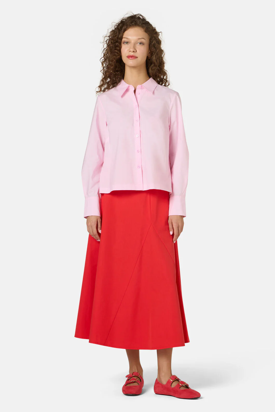 Juno Pleated Cotton Shirt - Image 2