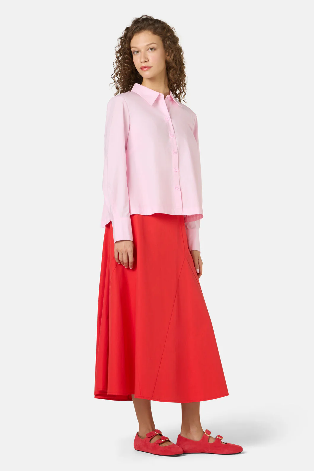 Juno Pleated Cotton Shirt - Image 3