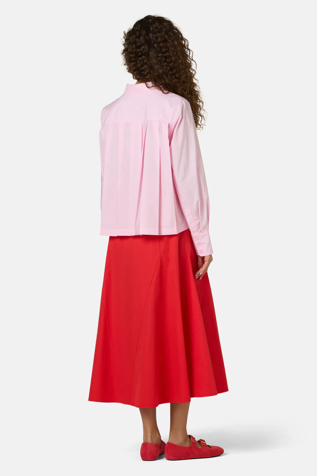 Juno Pleated Cotton Shirt - Image 4