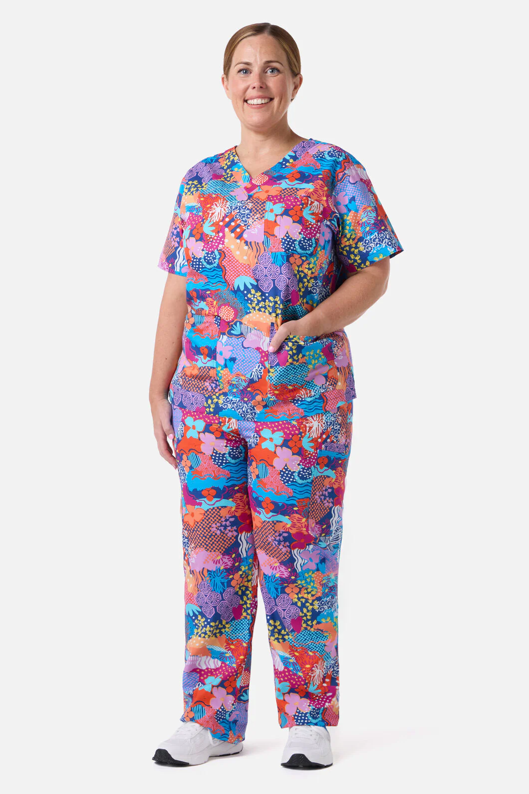 Kimono Collage Scrub Set