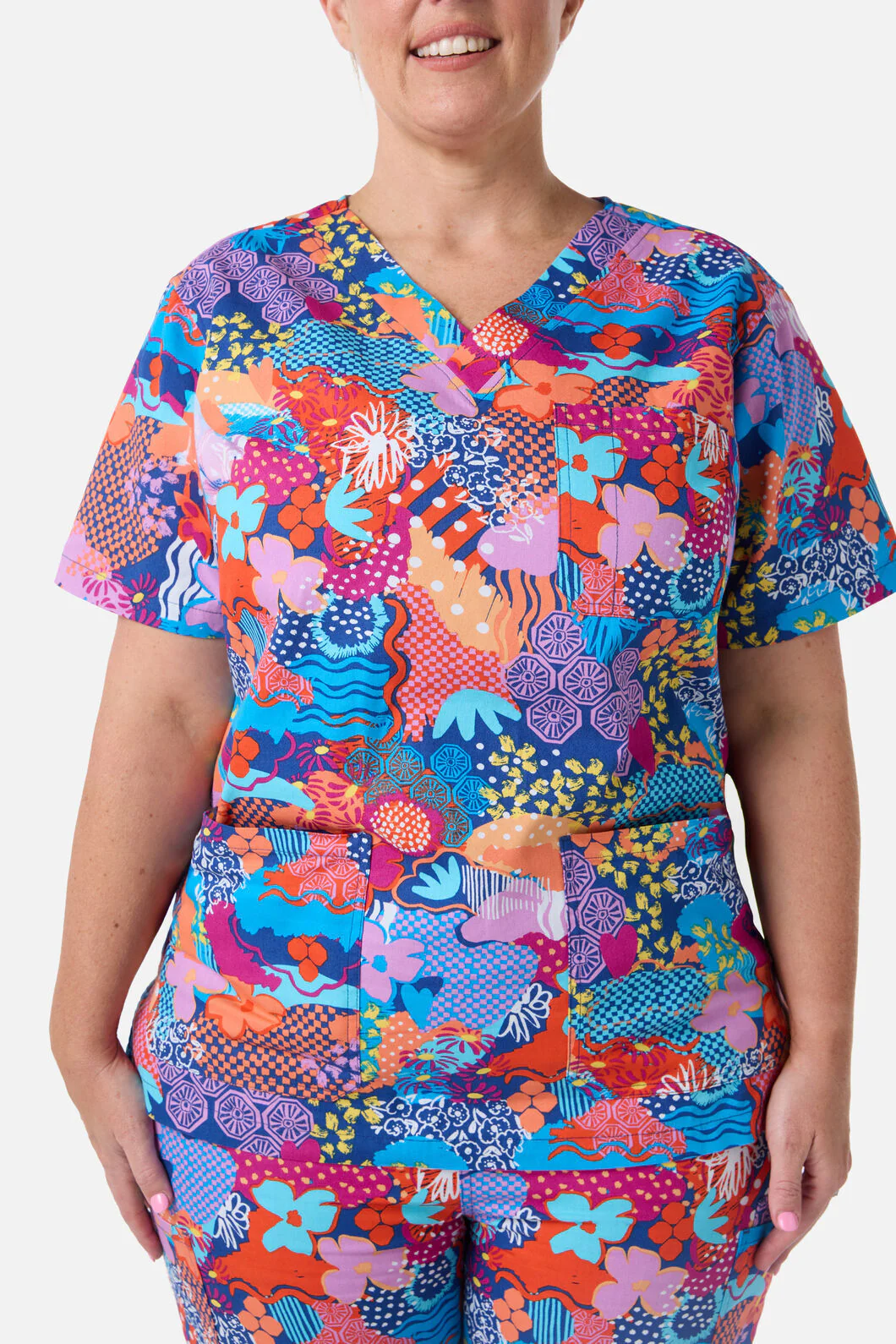 Kimono Collage Scrub Set - Image 5