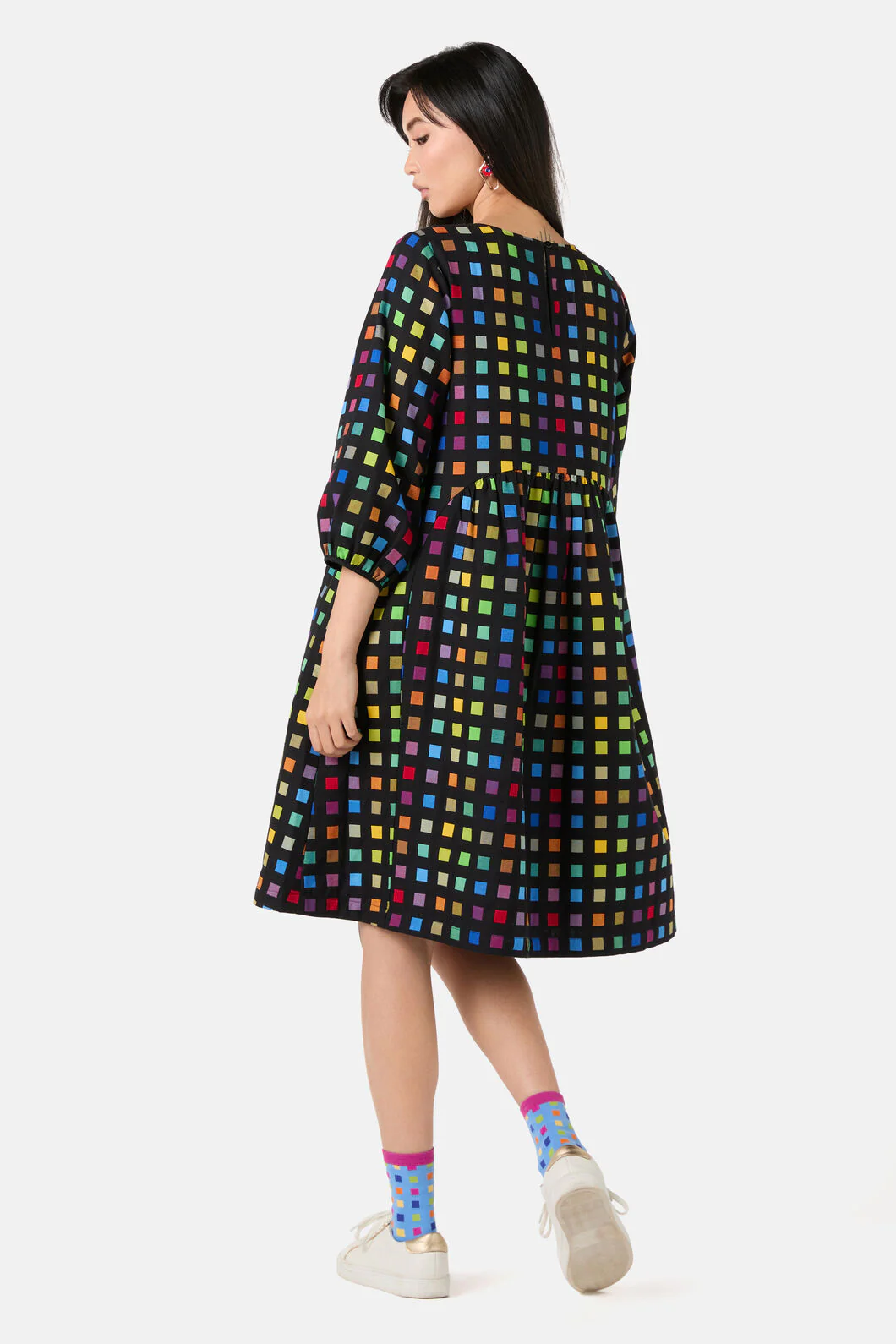 Light Up Check Smock Dress - Image 8