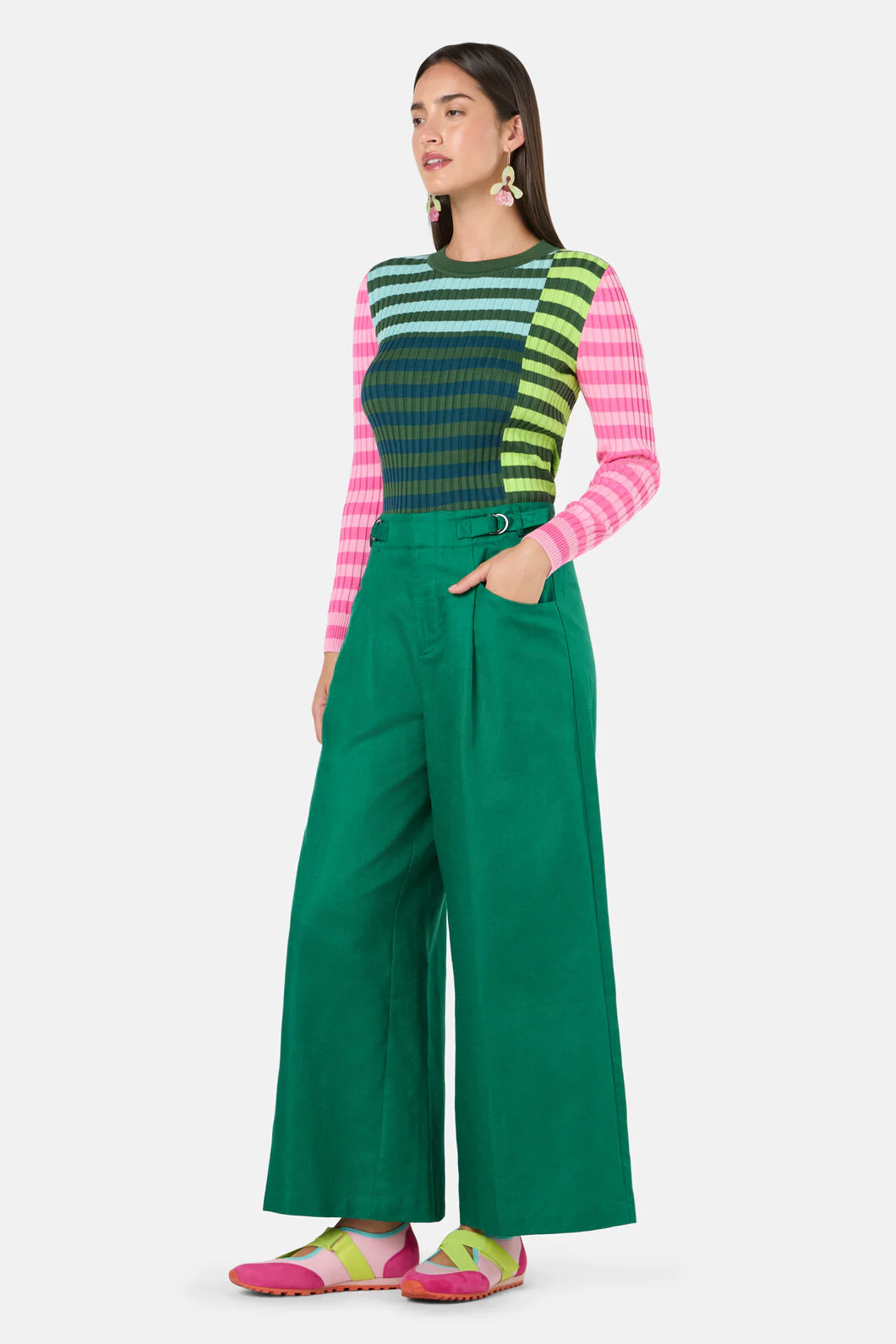 Linea Stripe Knit Top - Image 4