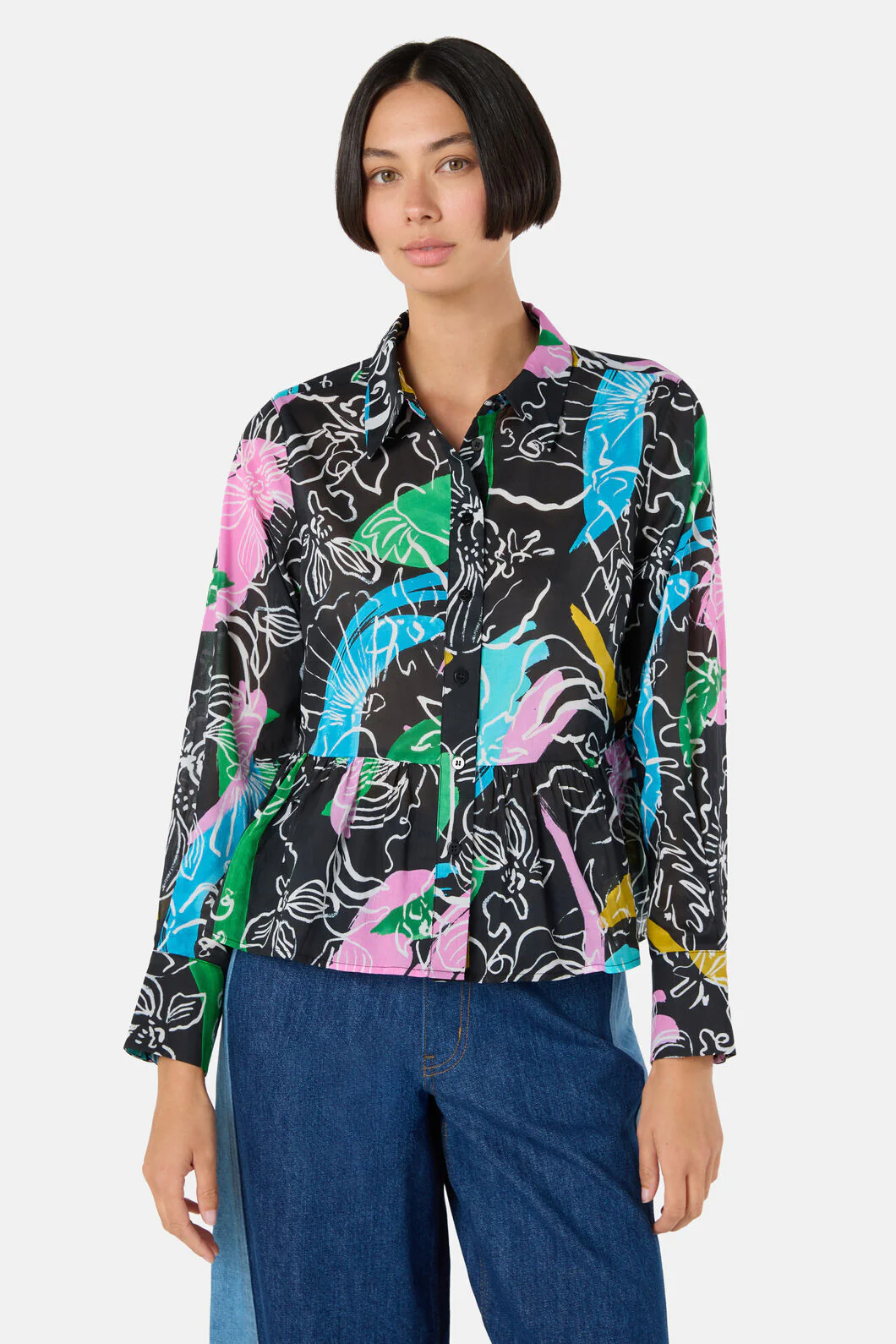 Linework Cotton Shirt - Image 3