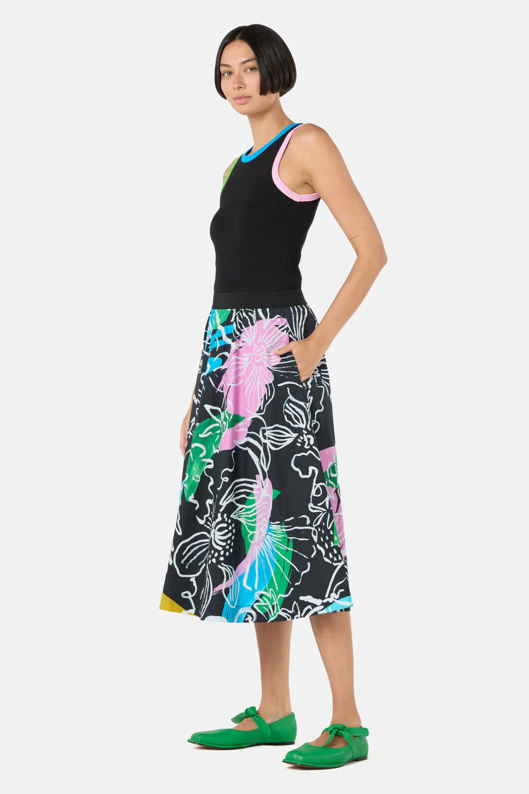 Linework Cotton Skort - Image 3