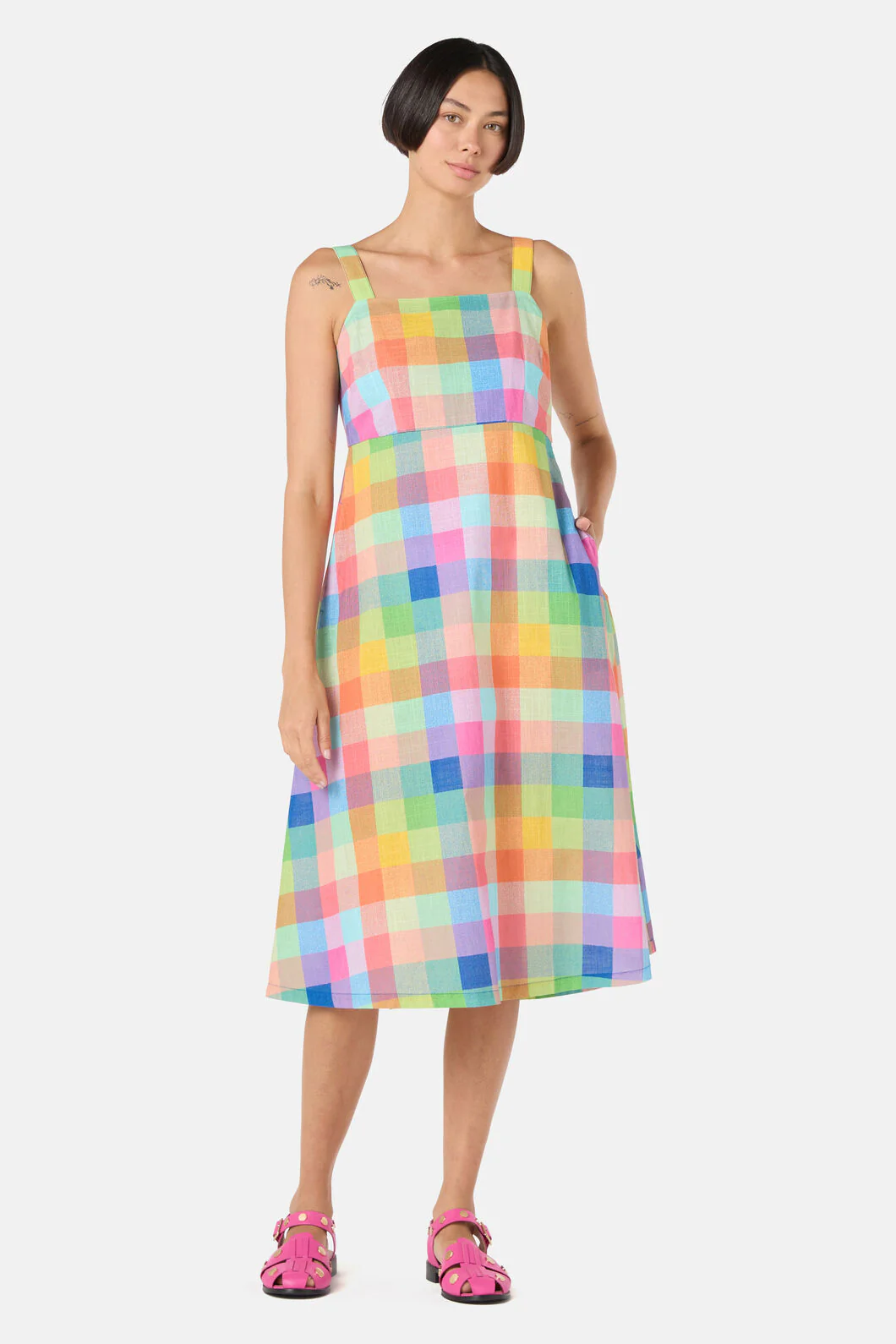 Little Checks Midi Dress - Image 2