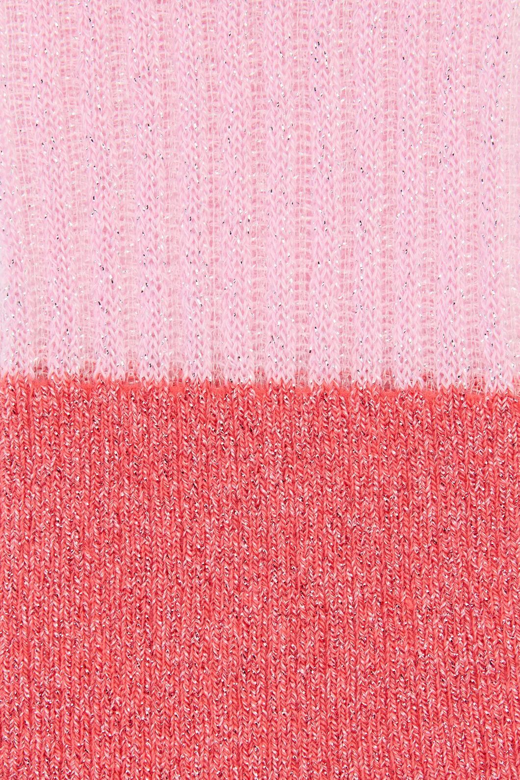 Macey Rib Lurex Coral Crew W - Image 2