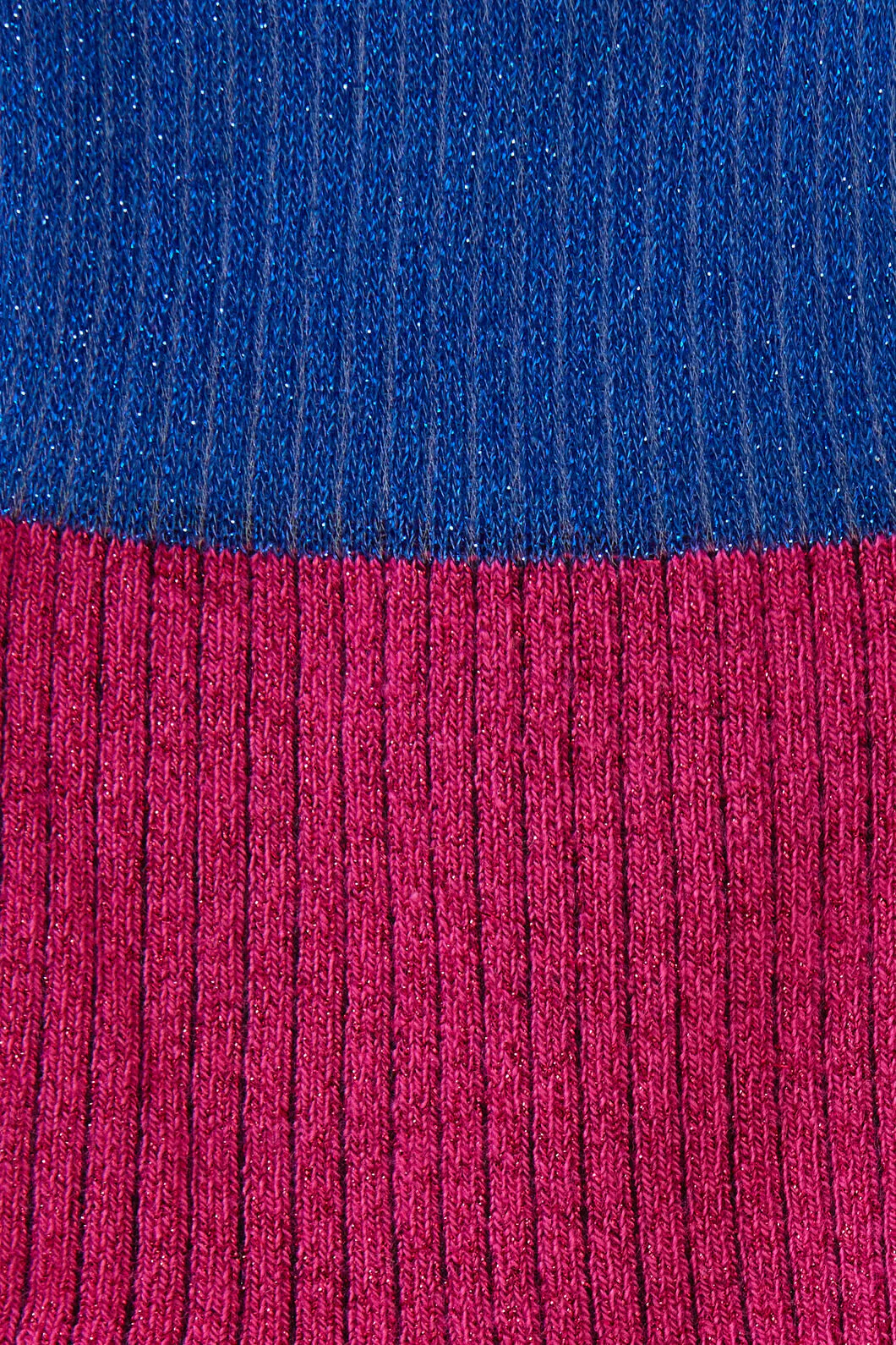 Macey Rib Lurex Fuchsia Crew W - Image 2
