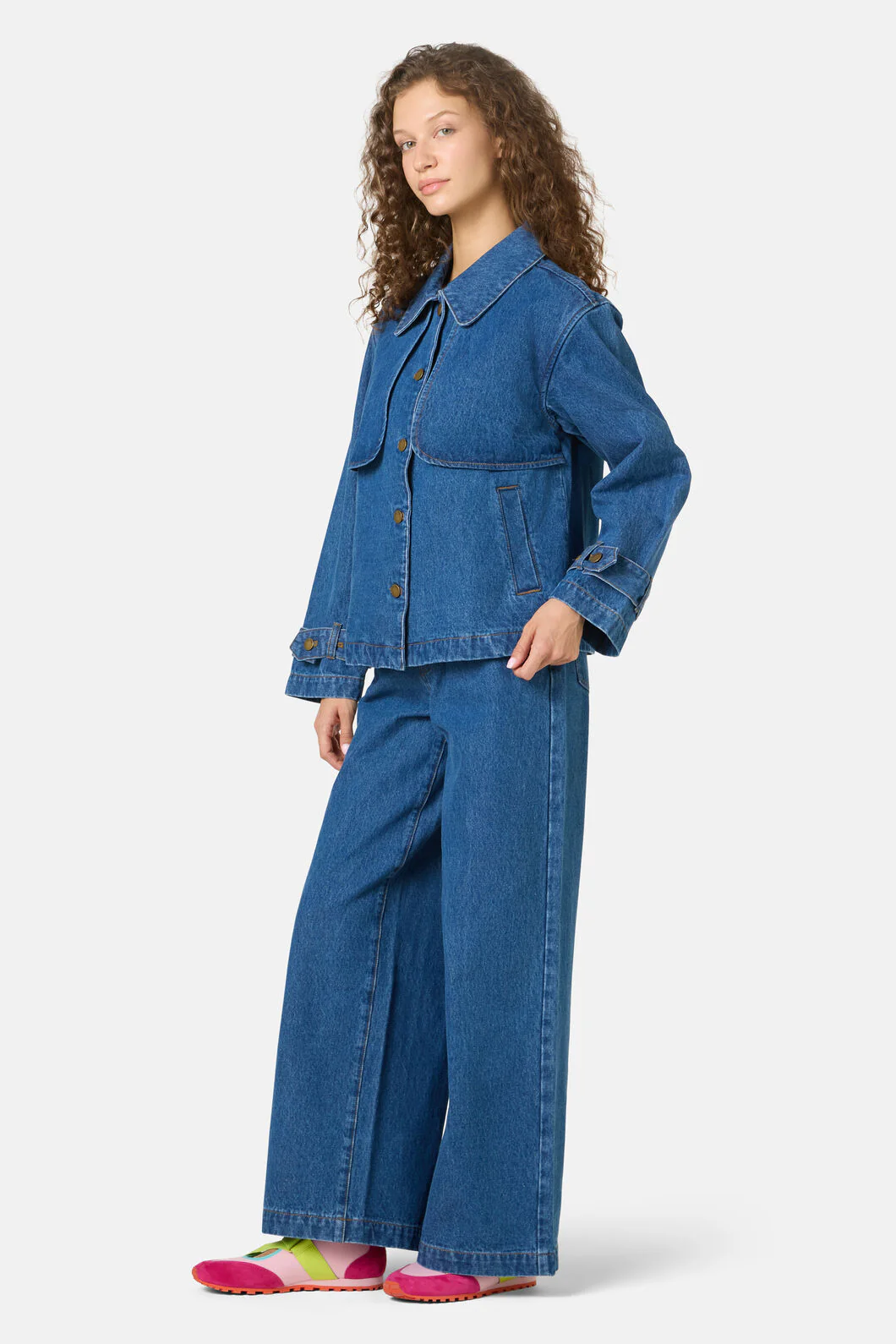 Margaux Cropped Denim Jacket - Image 3