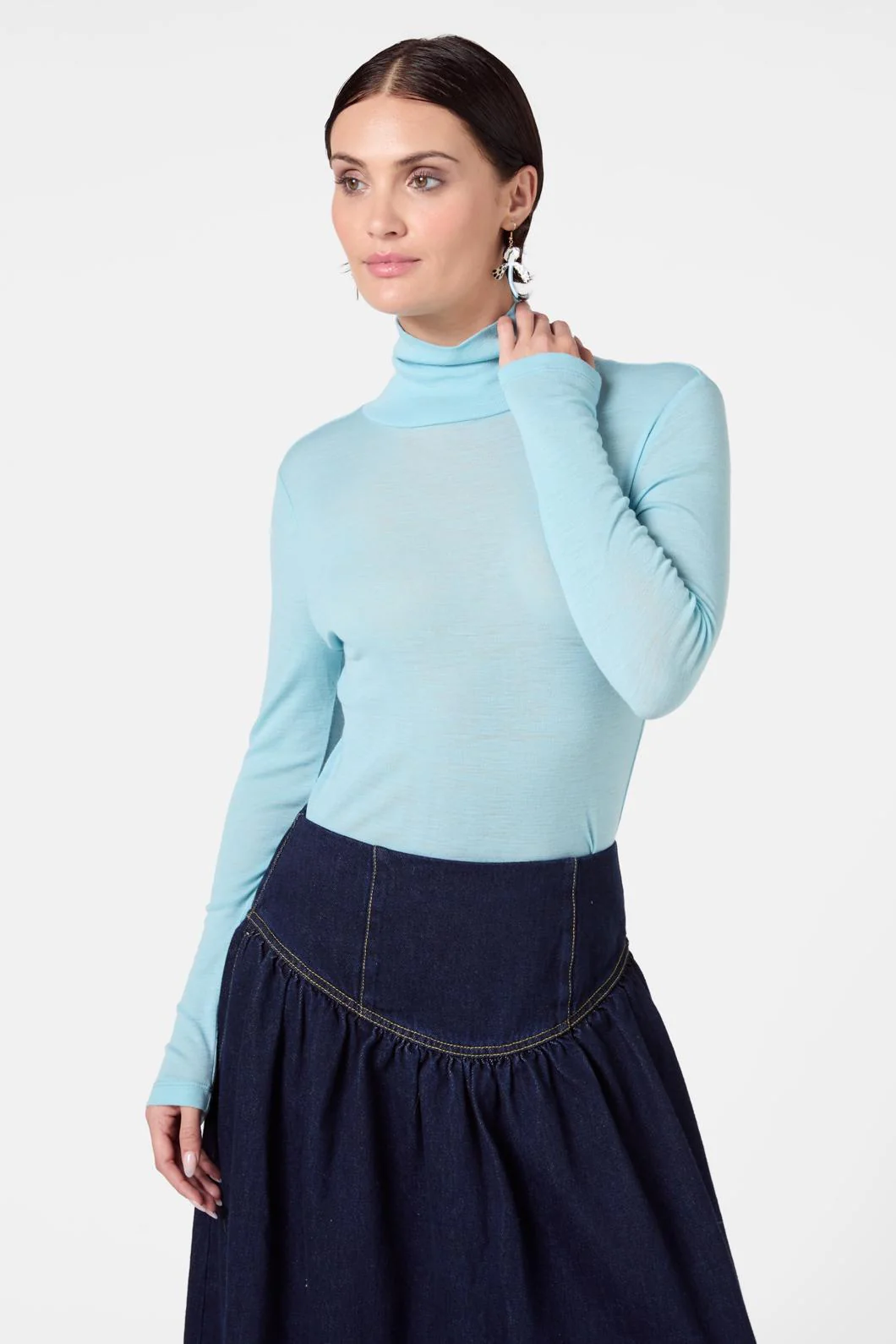 Merino Polo Top