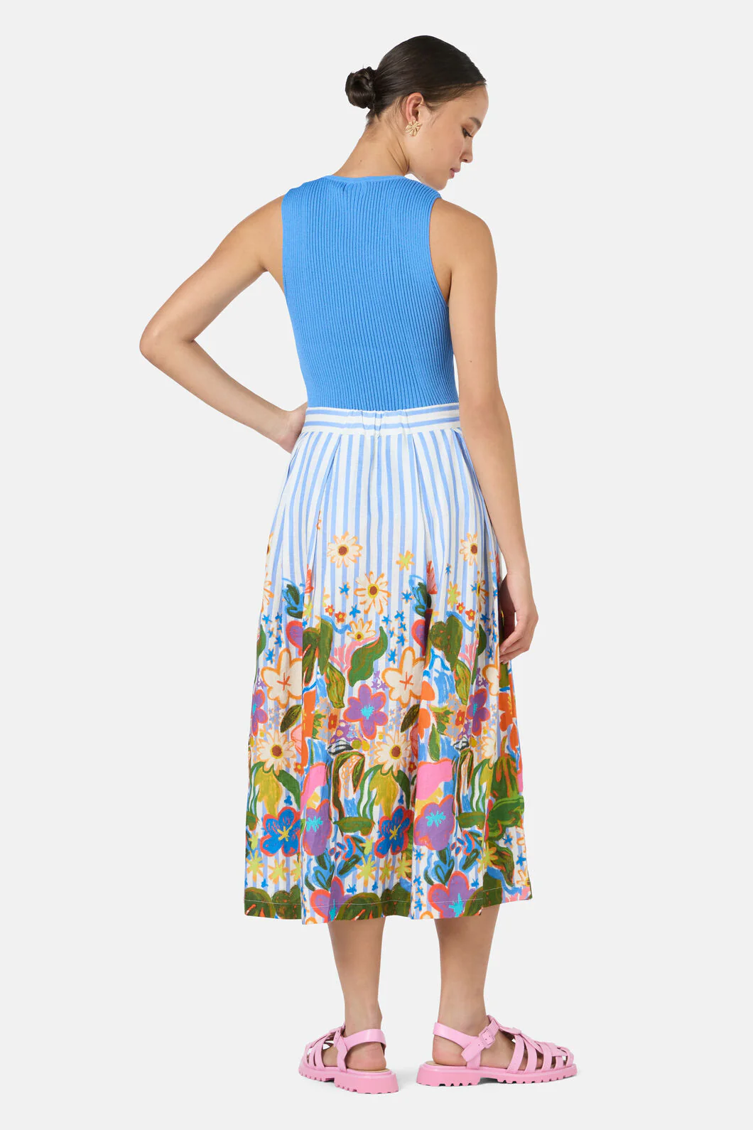 Midnight Garden Stripe Skirt - Image 4