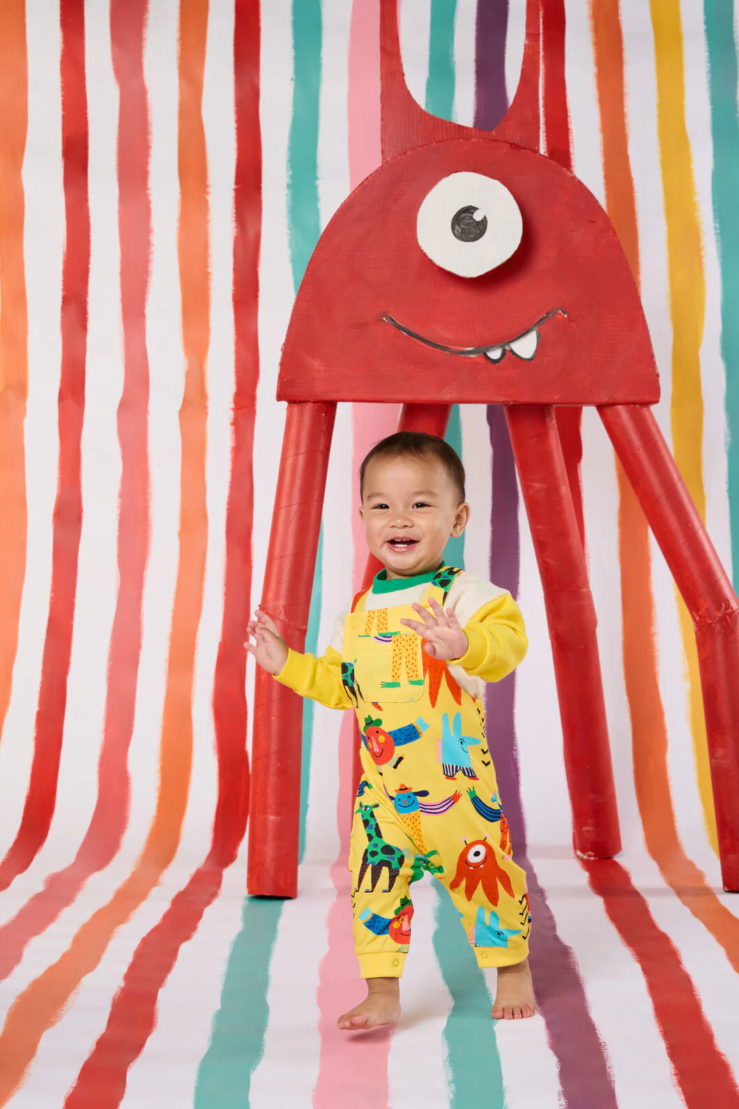 Monster Play Baby Overalls