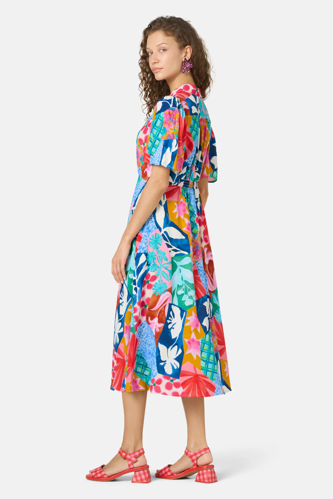 Montage Print Shirt Dress - Image 3