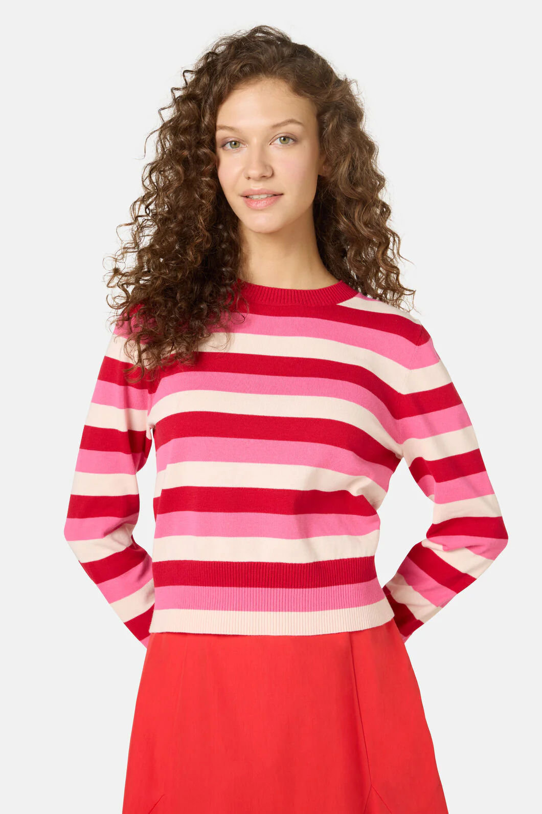 Montage Stripe Cotton Jumper
