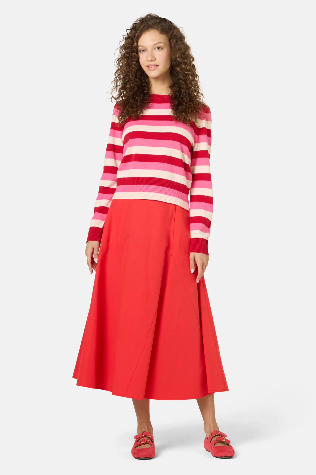 Montage Stripe Cotton Jumper - Image 2