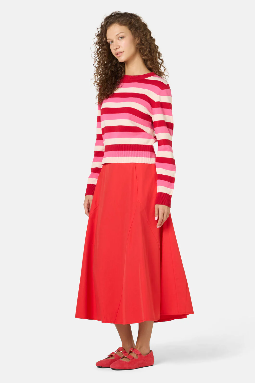 Montage Stripe Cotton Jumper - Image 3
