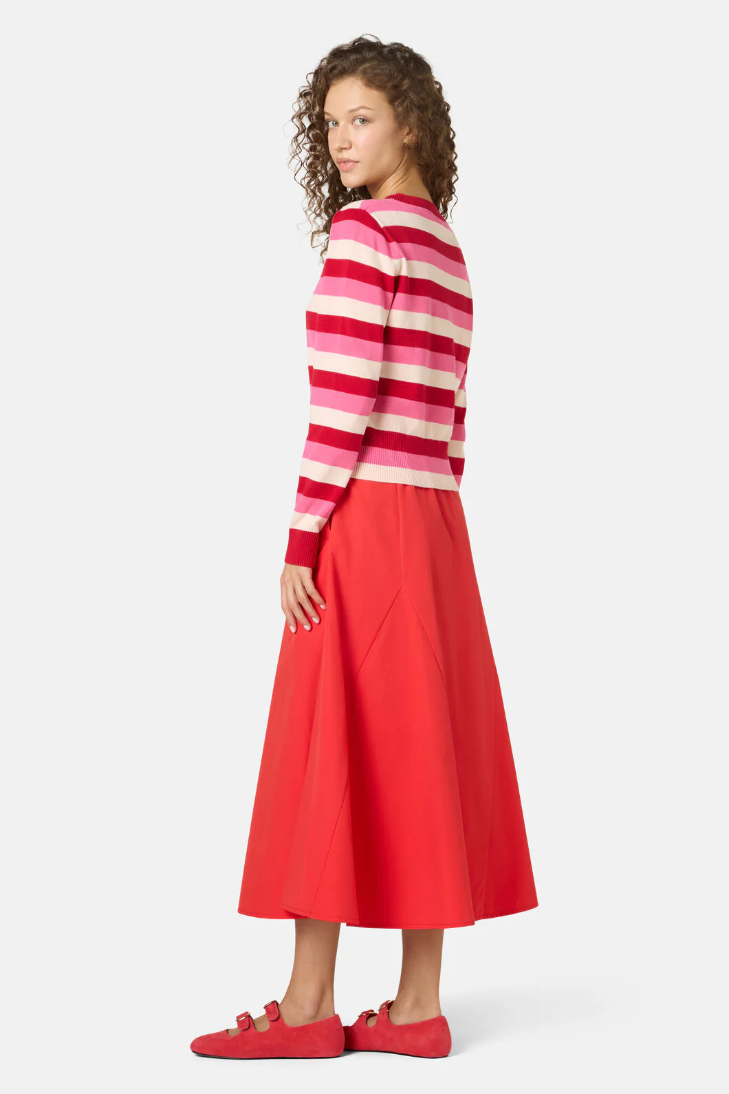 Montage Stripe Cotton Jumper - Image 4