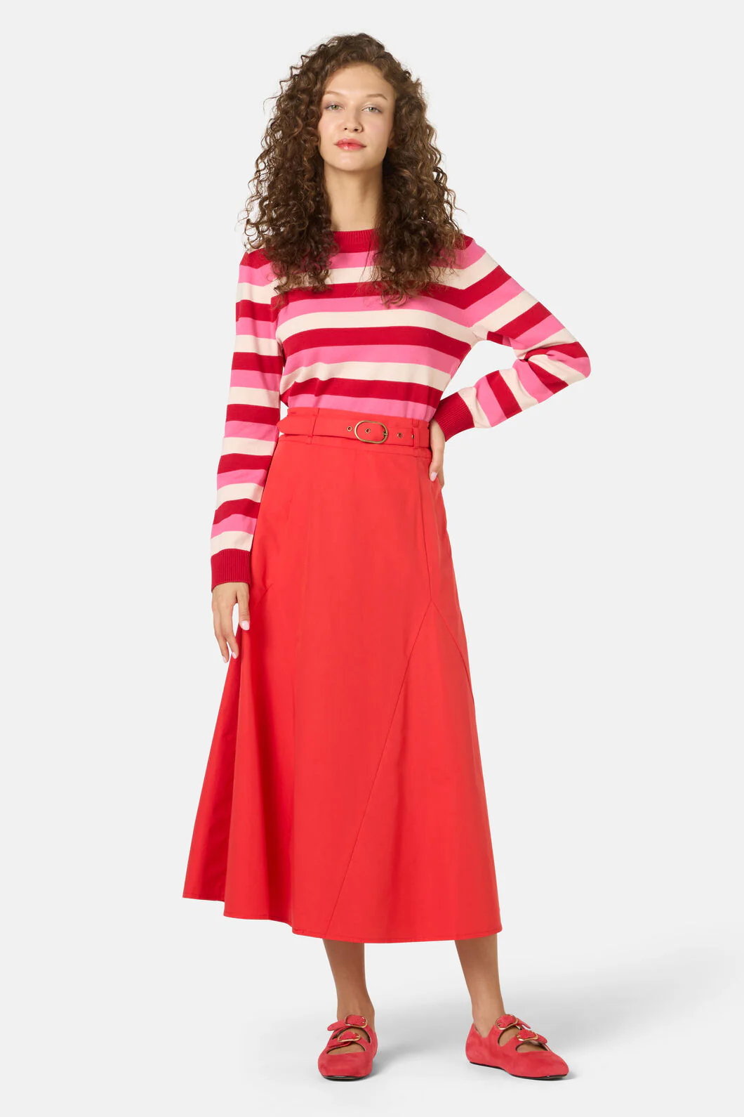 Montage Stripe Cotton Jumper - Image 5