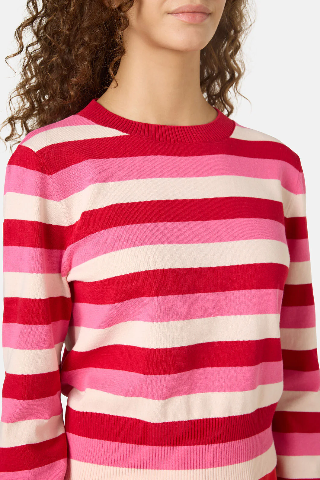 Montage Stripe Cotton Jumper - Image 6