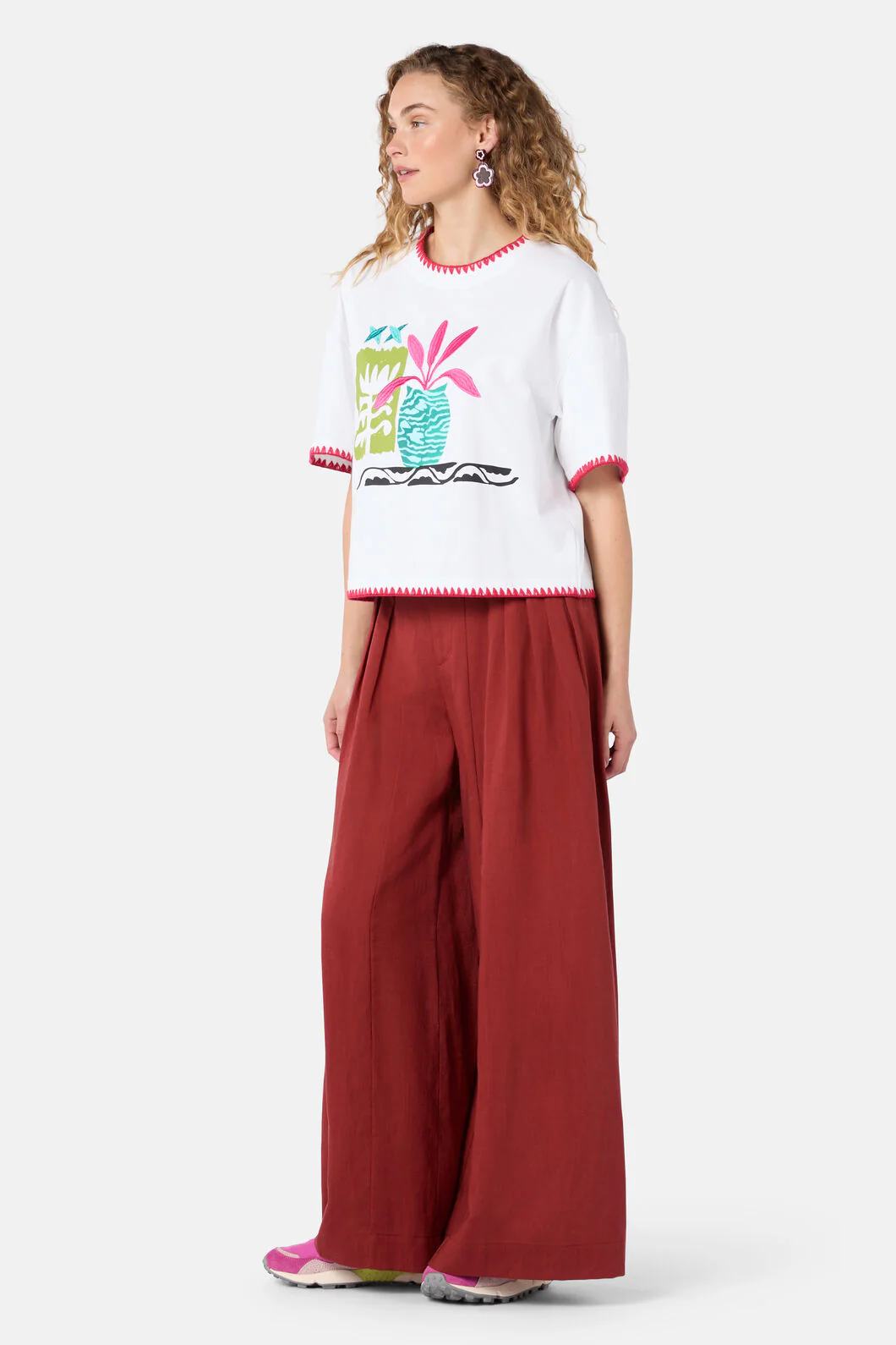 Morocco Embroidered Relaxed Tee - Image 3