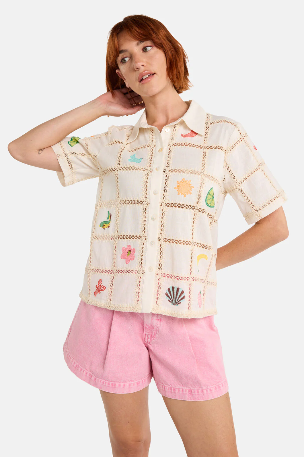 Mosaic Mile Embroidered Shirt