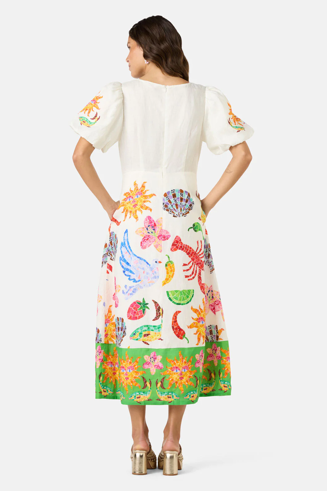 Mosaic Mile Linen Long Dress - Image 4