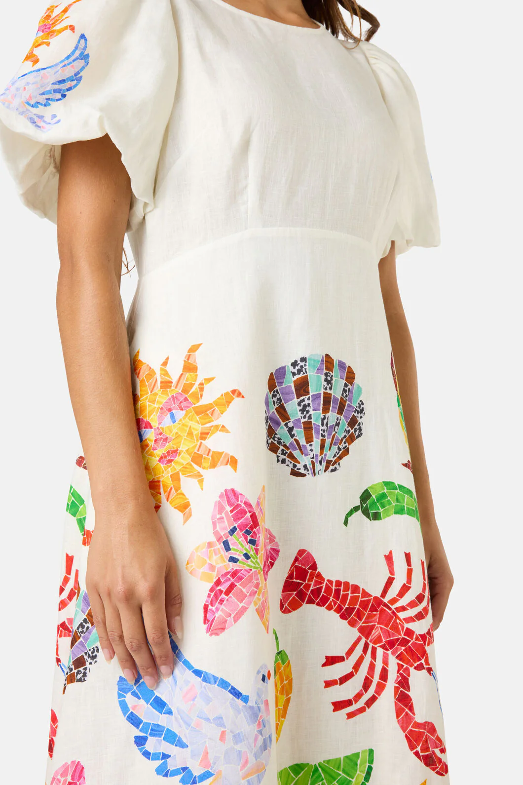Mosaic Mile Linen Long Dress - Image 6