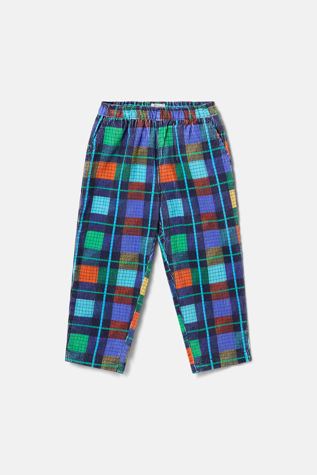 Navy Check Kids Cord Pant - Image 3
