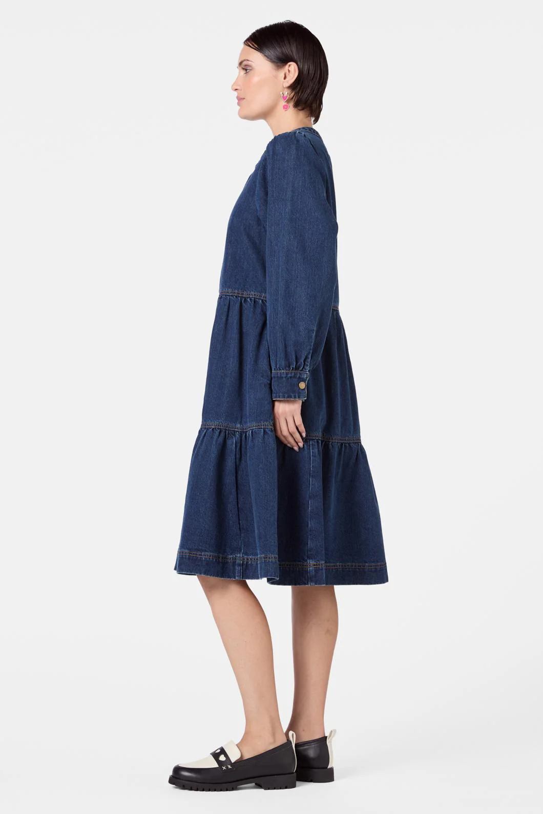 Nova Denim Smock Dress - Image 3
