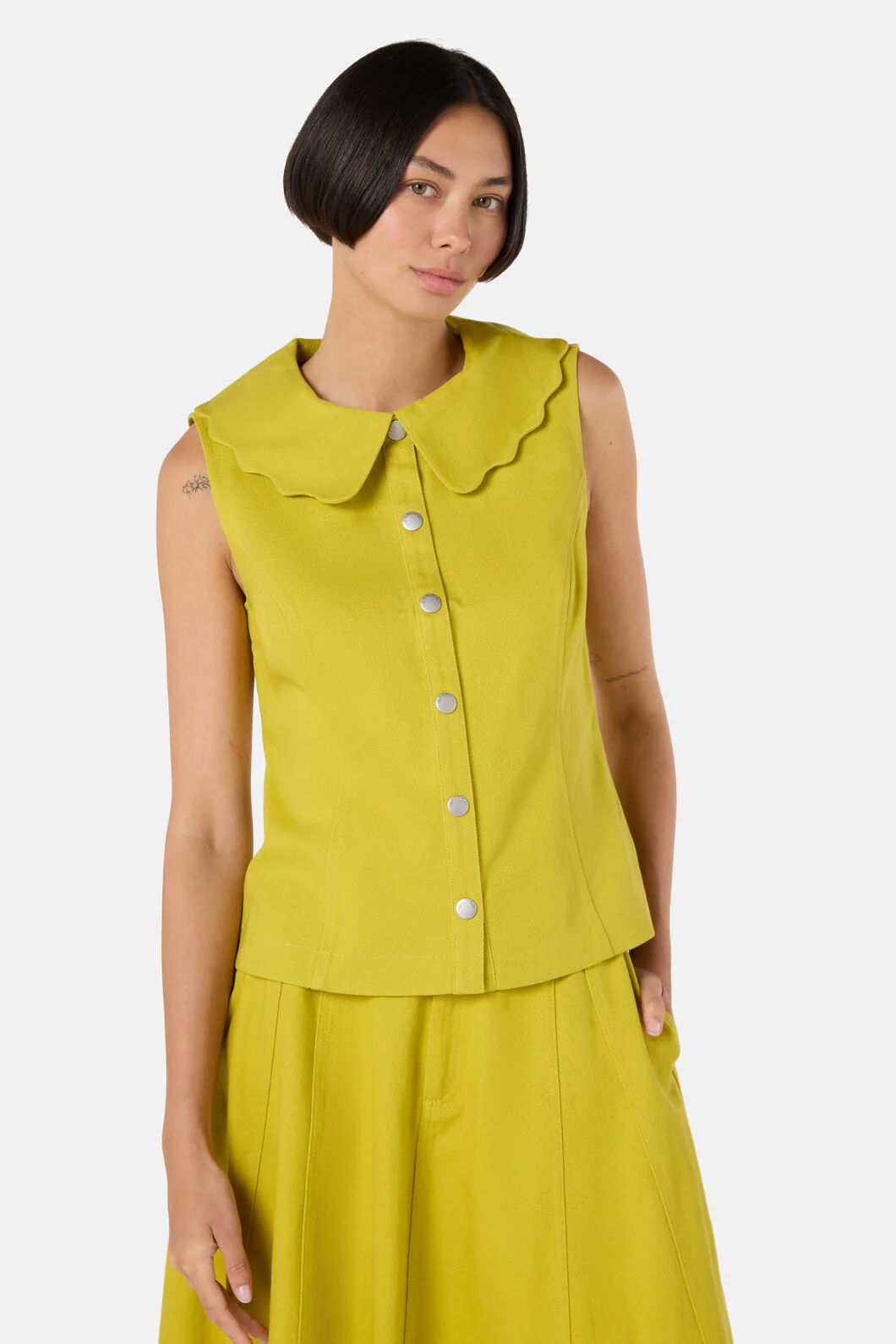Olive Garden Denim Top